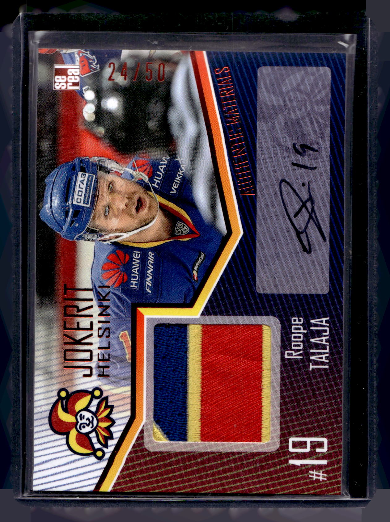 2016-17 Sereal Jokerit Authentic Jersey &amp; Autograph - Roope Talaja #JOK-JER-A18 /50