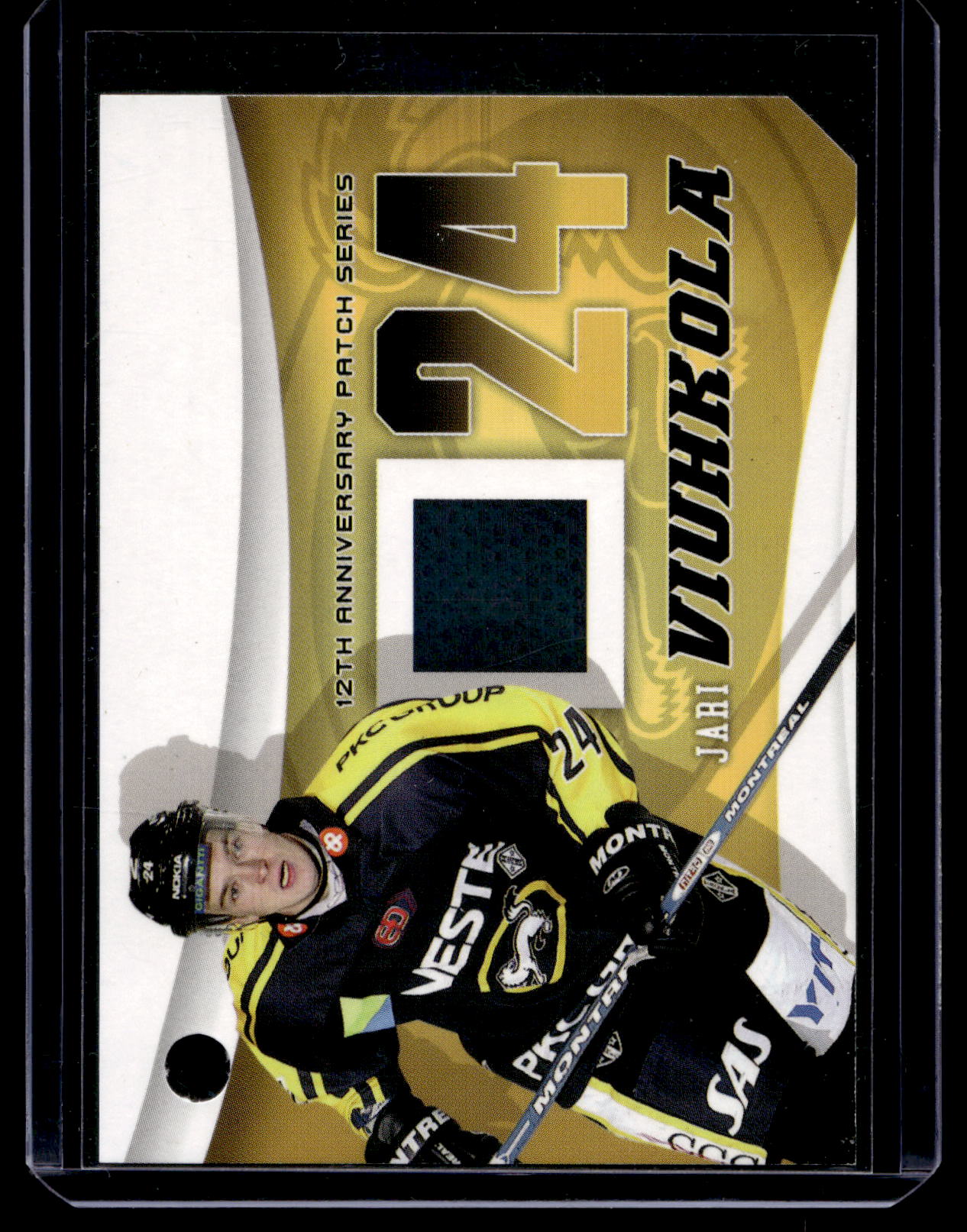 2010-11 Cardset Finland - 12th Anniversary Patch - Jari Viuhkola /100