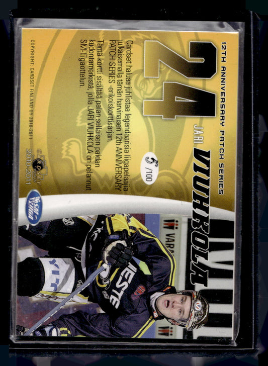2010-11 Cardset Finland - 12th Anniversary Patch - Jari Viuhkola /100