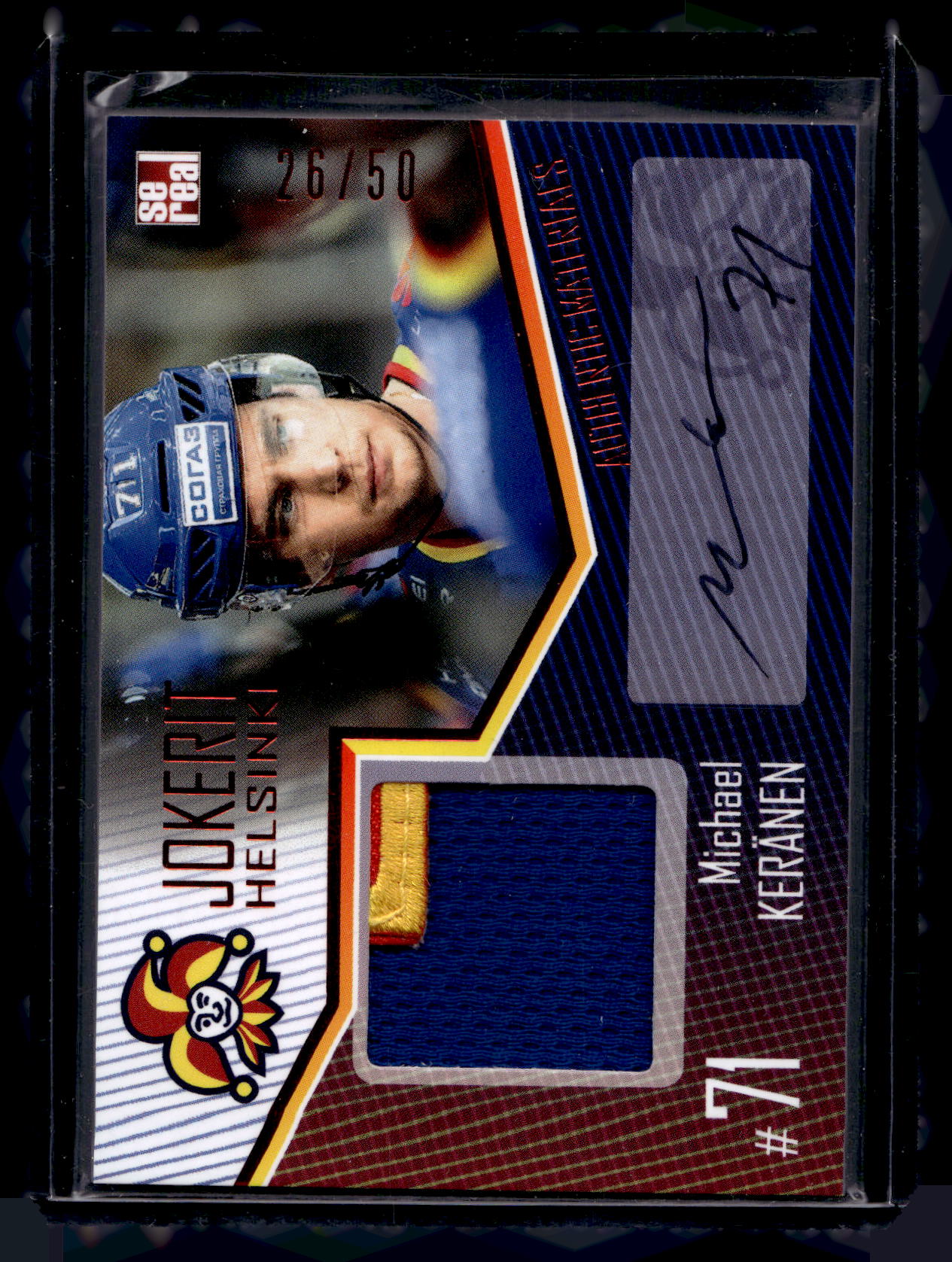 2016-17 Sereal Jokerit Authentic Jersey &amp; Autograph - Michael Keränen #JOK-JER-A26 /50