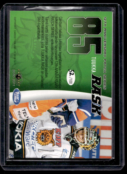 2010-11 Cardset Finland - 12th Anniversary Patch - Tuukka Rask /100