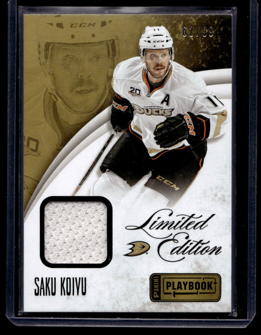 2013-14 Panini Playbook - Limited Edition Materials - Saku Koivu #LE-SK /99