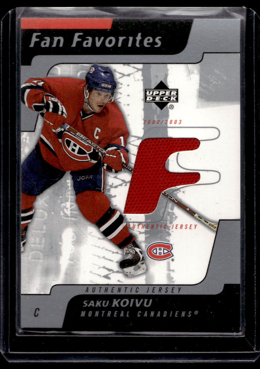 2002-03 Upper Deck - Fan Favorites - Saku Koivu #FF-SK