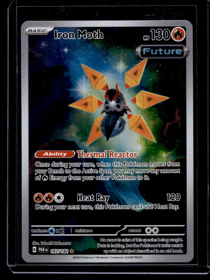 2023 Pokemon - Scarlet & Violet - Paradox Rift - Illustration Rare - Iron Moth #187