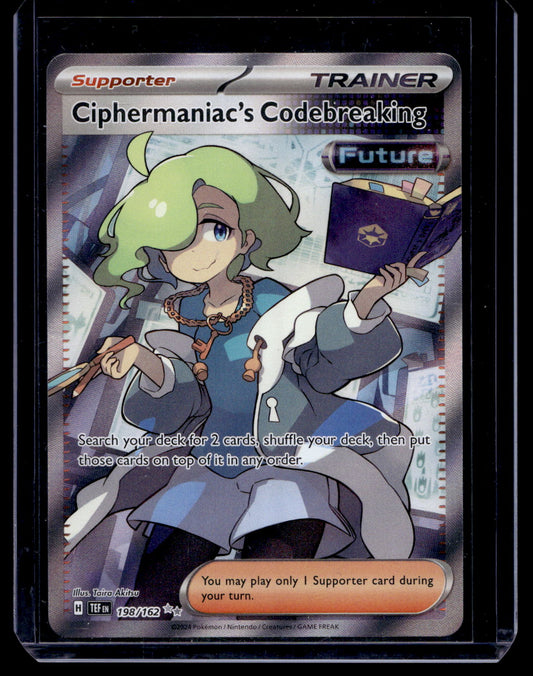 2024 Pokemon - Scarlet & Violet - Temporal Forces - Ultra Rare - Ciphermaniac's Codebreaking #198