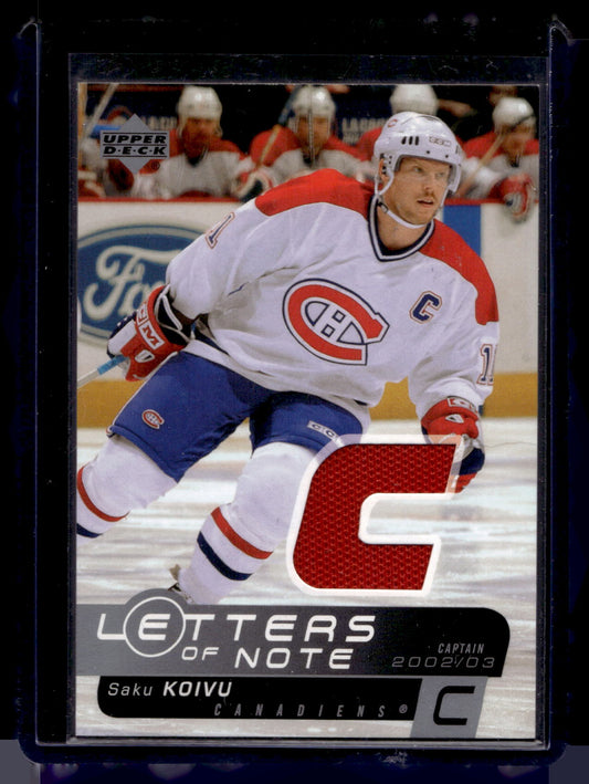 2002-03 Upper Deck - Letters of Note - Saku Koivu #LN-SK