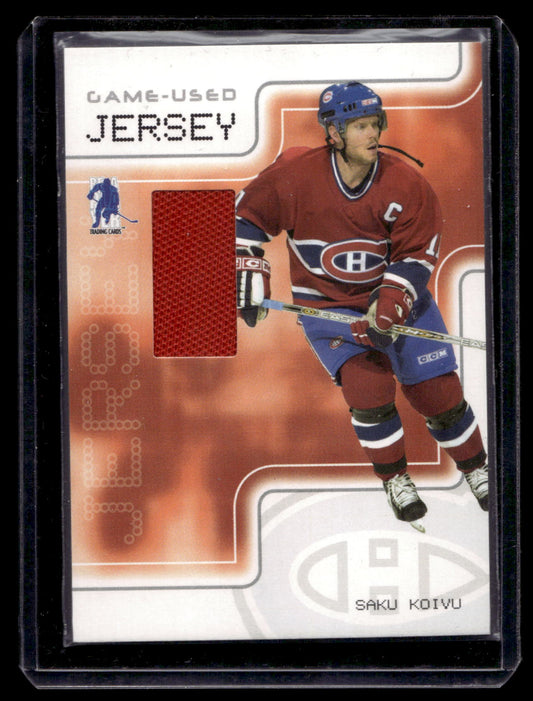 2003-04 In the Game Be A Player Memorabilia - Game-Used Jersey - Saku Koivu #GJ-22 PR90