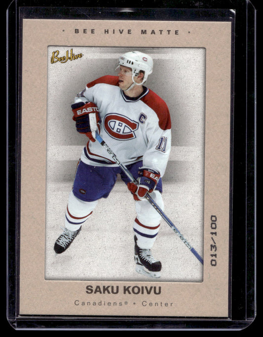 2005-06 Upper Deck Bee Hive - Matte - Saku Koivu #46 /100