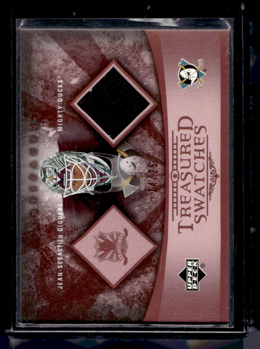 2005-06 Upper Deck Artifacts - Treasured Swatches - Maroon - Jean-Sebastien Giguere #TS-JG /25