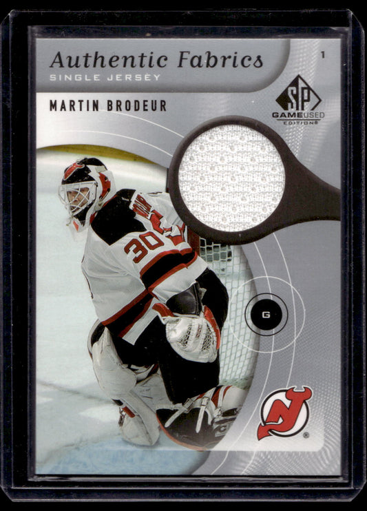 2005-06 Upper Deck SP Game Used Edition - Authentic Fabrics - Martin Brodeur #AF-BR