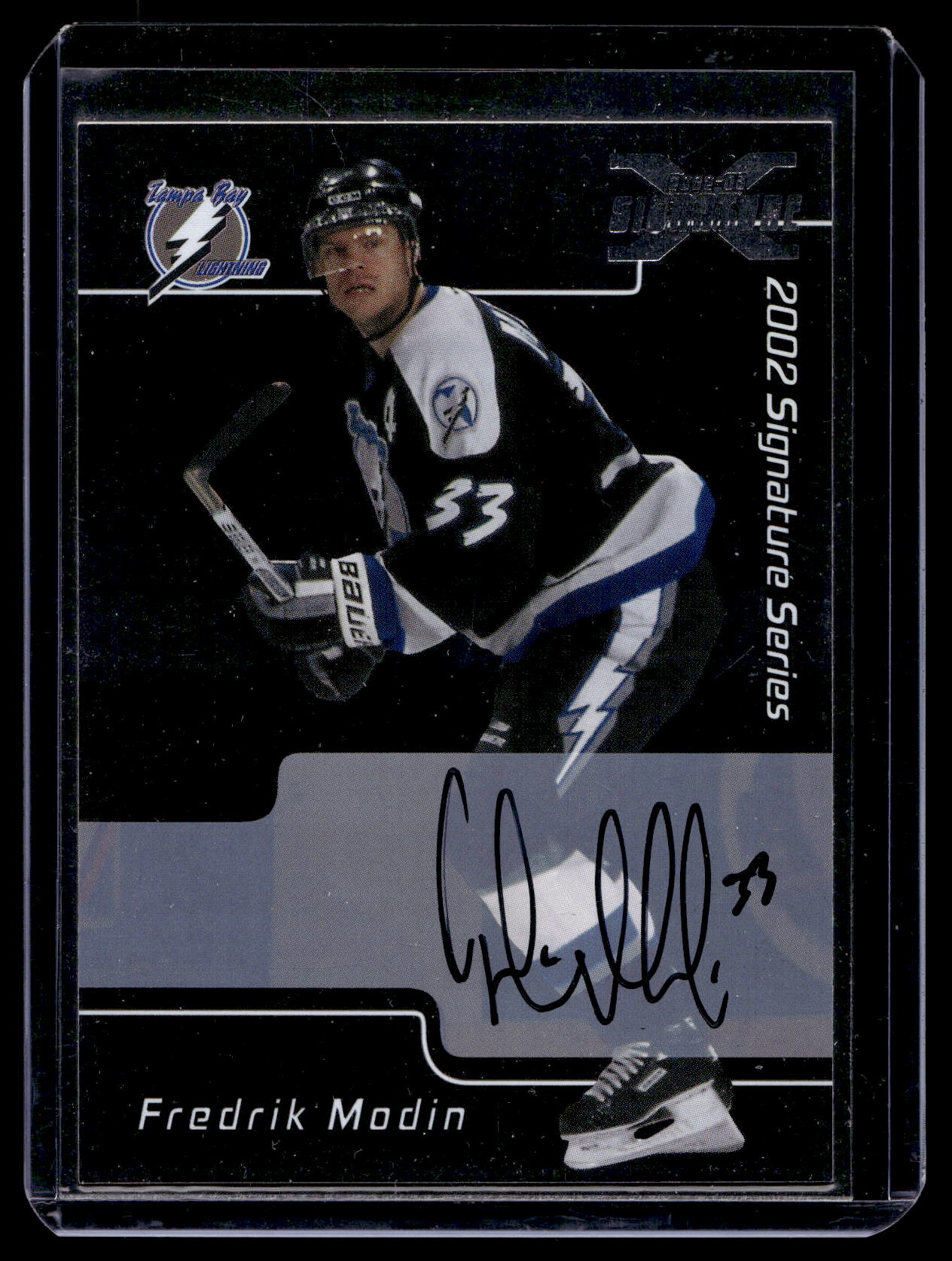 2002-03 In the Game Be A Player Signature Series - Autographs Buybacks 2001 - Fredrik Modin #70