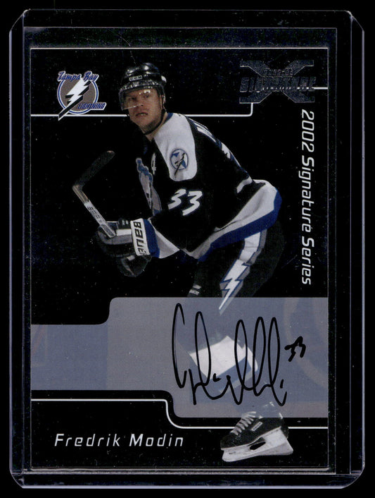 2002-03 In the Game Be A Player Signature Series - Autographs Buybacks 2001 - Fredrik Modin #70