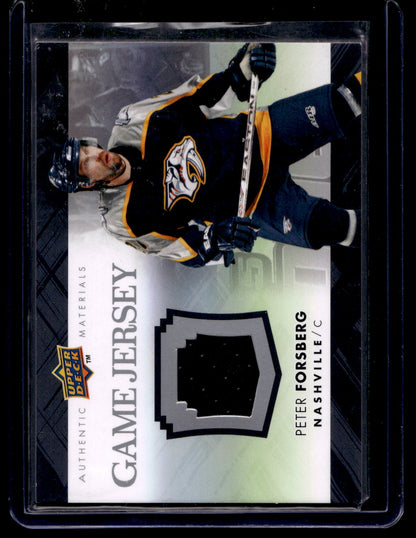 2007-08 Upper Deck - Game Jersey Series 2 - Peter Forsberg #GJ2-PF
