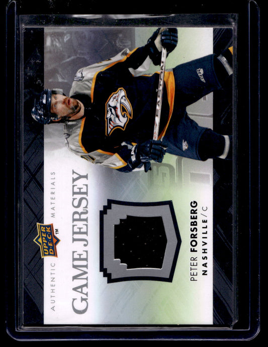2007-08 Upper Deck - Game Jersey Series 2 - Peter Forsberg #GJ2-PF