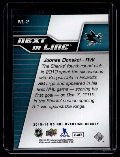 2015-16 Upper Deck GTS Overtime - Next in Line - Red - Joonas Donskoi #NL-2 /10 RY