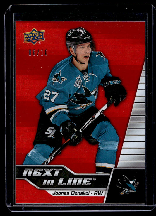 2015-16 Upper Deck GTS Overtime - Next in Line - Red - Joonas Donskoi #NL-2 /10 RY