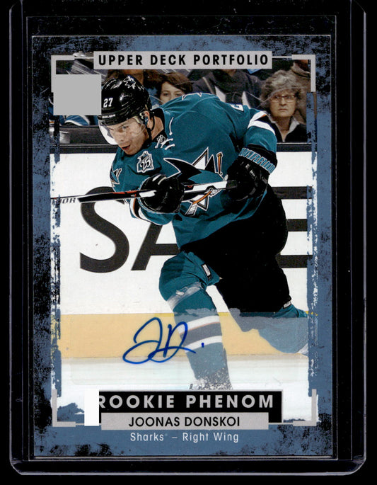 2015-16 Upper Deck Portfolio - Autographs  Rookie Color Photos - Joonas Donskoi #208 RC