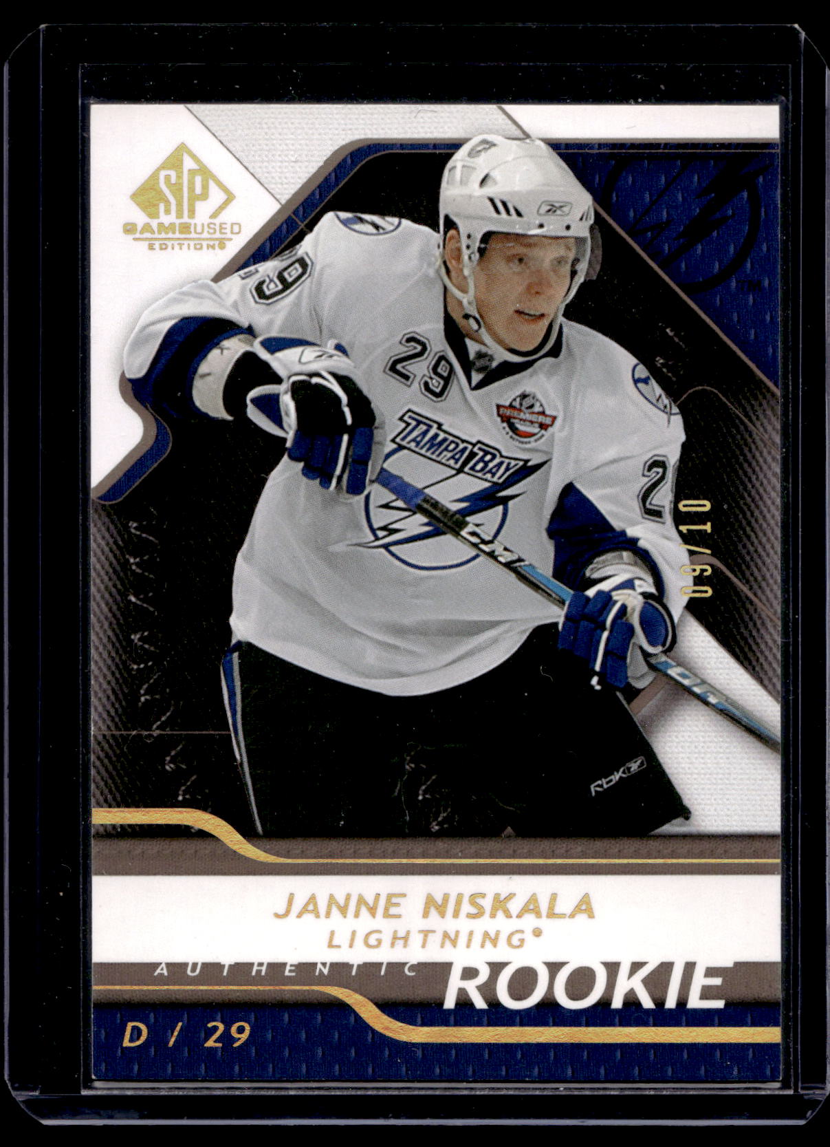 2008-09 Upper Deck SP Game Used Edition - Gold Spectrum - Authentic Rookies - Janne Niskala #169 /10 RC