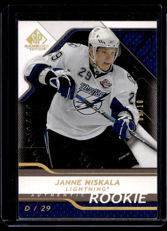 2008-09 Upper Deck SP Game Used Edition - Gold Spectrum - Authentic Rookies - Janne Niskala #169 /10 RC