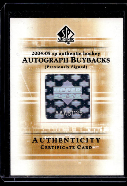 2004-05 Upper Deck Buybacks 2002-03 Upper Deck Top Shelf - Signatures - Markus Naslund #MN