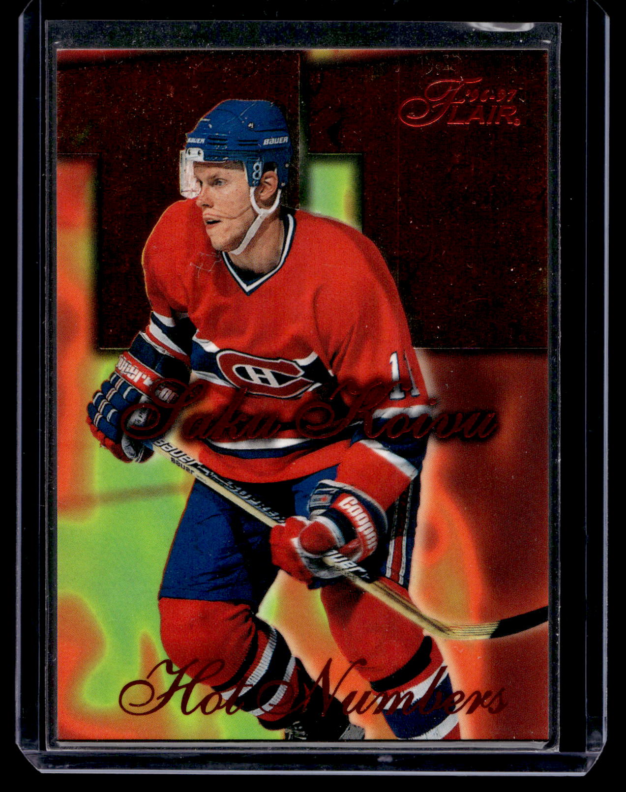 1996-97 Flair - Hot Numbers - Saku Koivu #6