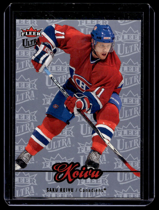 2007-08 Fleer Ultra - Ice Medallion - Saku Koivu #93 /100