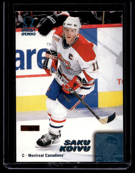 1999-00 Pacific Omega - Platinum Blue - Saku Koivu #119 /75