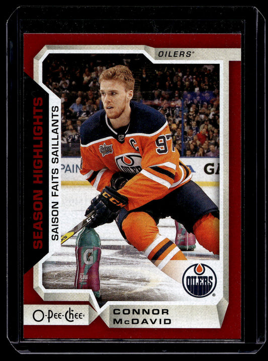 2018-19 O-Pee-Chee - Red Blank Back - Season Highlights - Connor McDavid #554