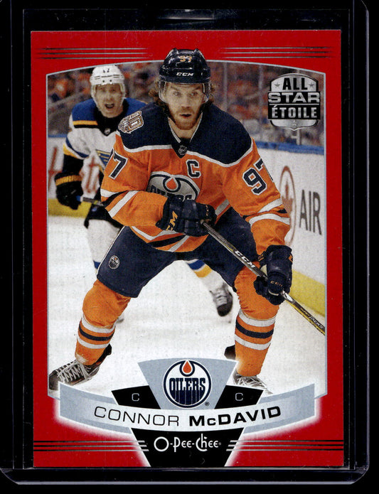 2019-20 O-Pee-Chee - Wrapper Redemption Red Blank Back - Connor McDavid #314