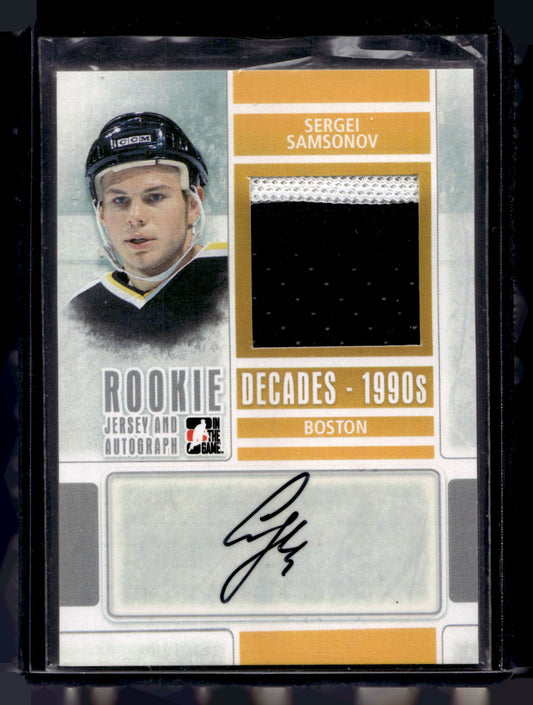 2013-14 In the Game Decades 1990s - Rookie Jersey and Autograph - Silver - Sergei Samsonov #RJA-SS PR2