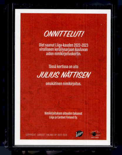 2023-24 Cardset Signature -  Julius Nättinen /100