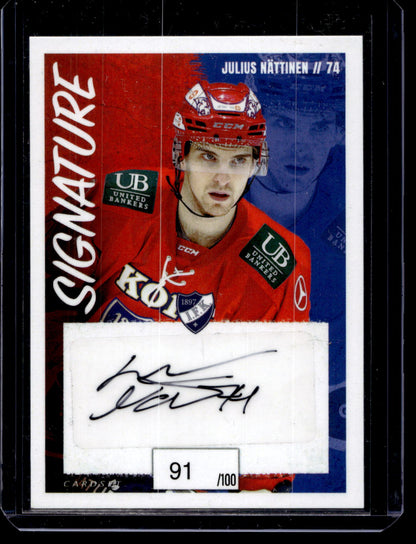 2023-24 Cardset Signature -  Julius Nättinen /100