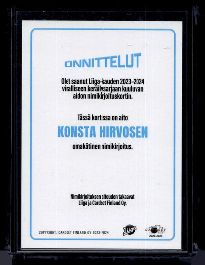 2023-24 Cardset Signature -  Konsta Hyvönen /100