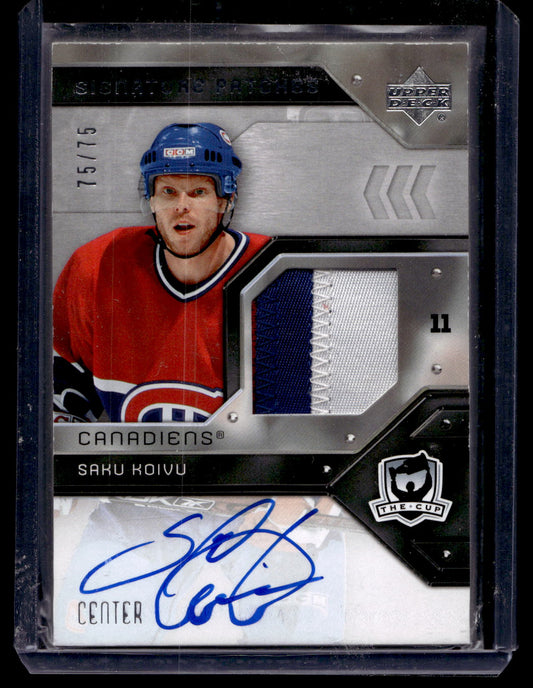2006-07 Upper Deck The Cup - Signature Patches - Saku Koivu #SP-SK /75