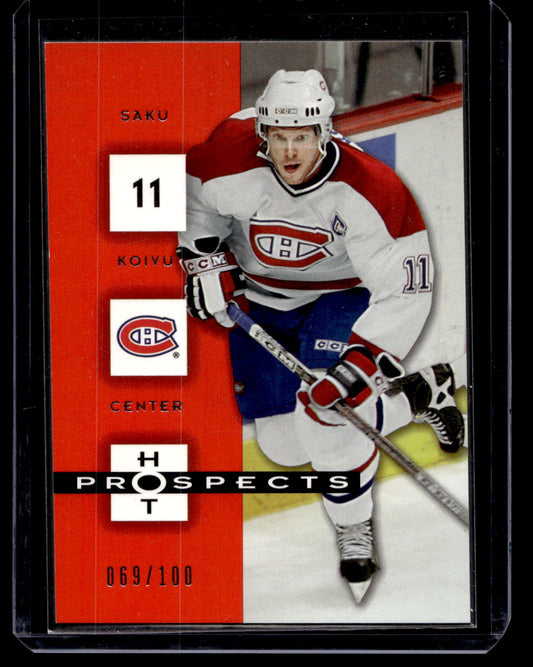 2005-06 Fleer Hot Prospects - Red Hot - Saku Koivu #52 /100