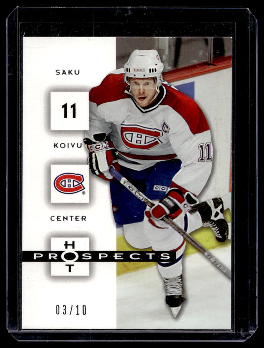 2005-06 Fleer Hot Prospects - White Hot - Saku Koivu #52 /10