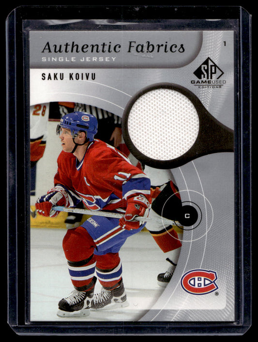 2005-06 Upper Deck SP Game Used Edition - Authentic Fabrics - Saku Koivu #AF-SK