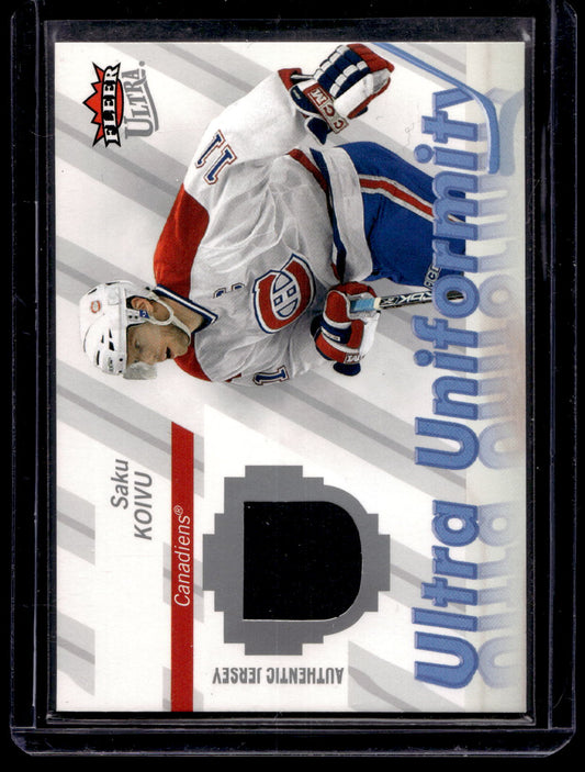 2007-08 Fleer Ultra - Ultra Uniformity - Saku Koivu #U-SK