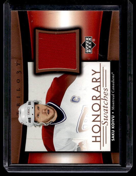 2005-06 Upper Deck Trilogy - Honorary Swatches - Saku Koivu #HS-SK