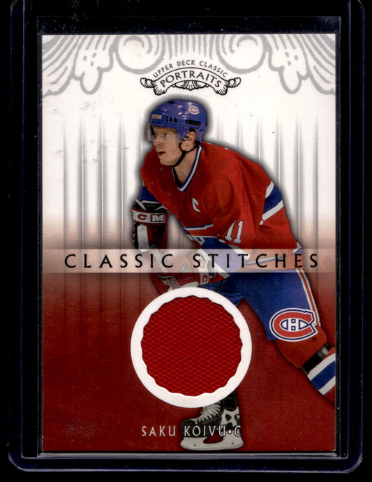 2003-04 Upper Deck Classic Portraits - Classic Stitches - Saku Koivu #CS-SK