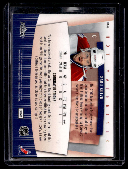 2006-07 Fleer Hot Prospects - Hot Materials - Saku Koivu #HM-SK