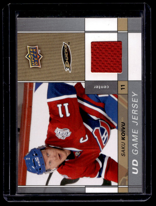 2009-10 Upper Deck - Game Jersey Series 1 - Saku Koivu #GJ-SK
