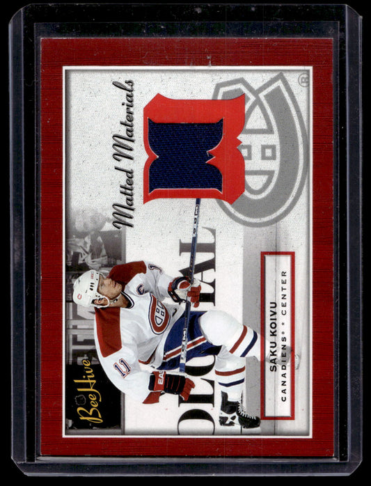 2005-06 Upper Deck Bee Hive - Matted Materials - Saku Koivu #MM-SK