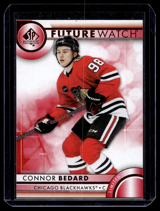 2023-24 Upper Deck SP Authentic - Red Limited - Future Watch - Connor Bedard #110 RC