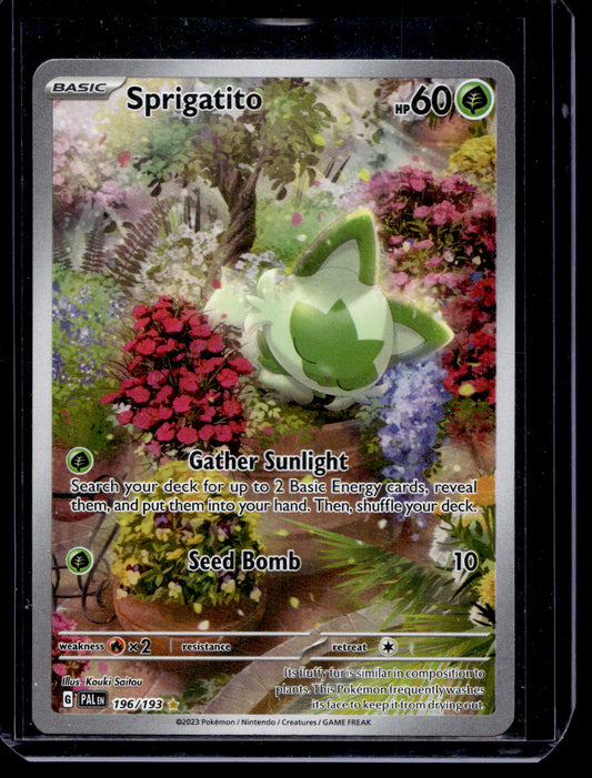 2023 Pokemon Scarlet & Violet - Paldea Evolved - Illustration Rare - Sprigatito #196