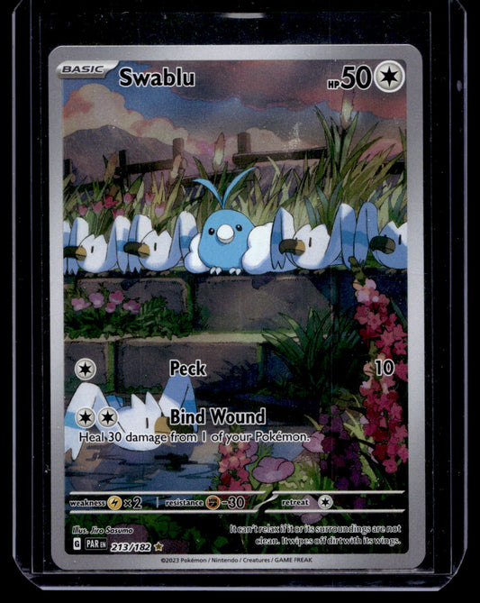 2023 Pokemon - Scarlet & Violet - Paradox Rift - Illustration Rare - Swablu #213