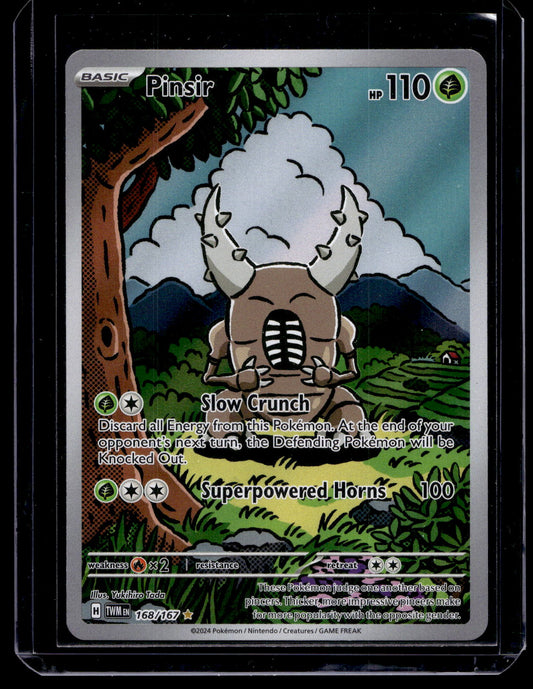 2024 Pokemon - Scarlet & Violet - Twilight Masquerade - Illustration Rare - Pinsir #168