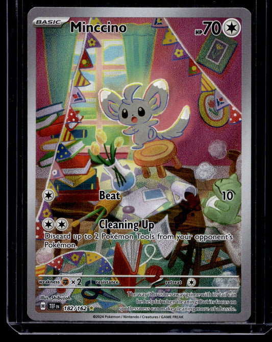 2024 Pokemon - Sword & Shield - Temporal Forces - Illustration Rare - Minccino #182