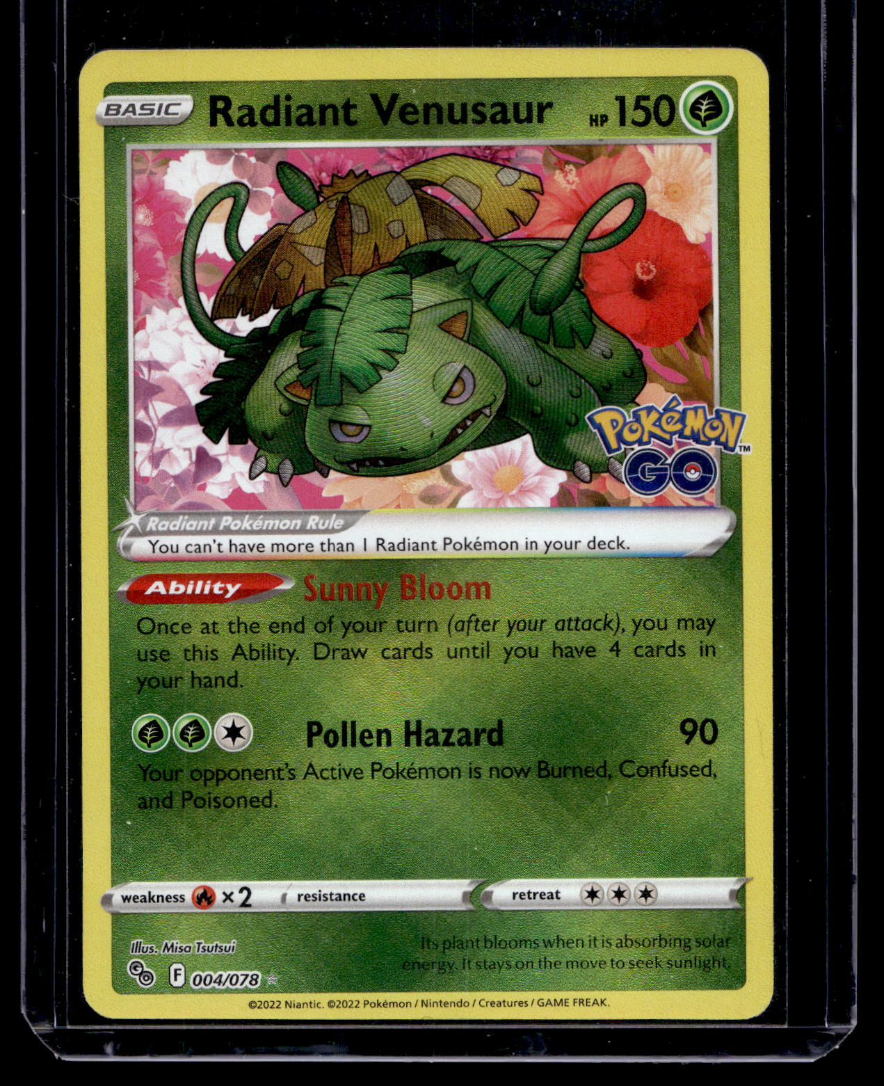 2022 Pokemon Sword & Shield - Pokemon Go - Radiant Venusaur #004