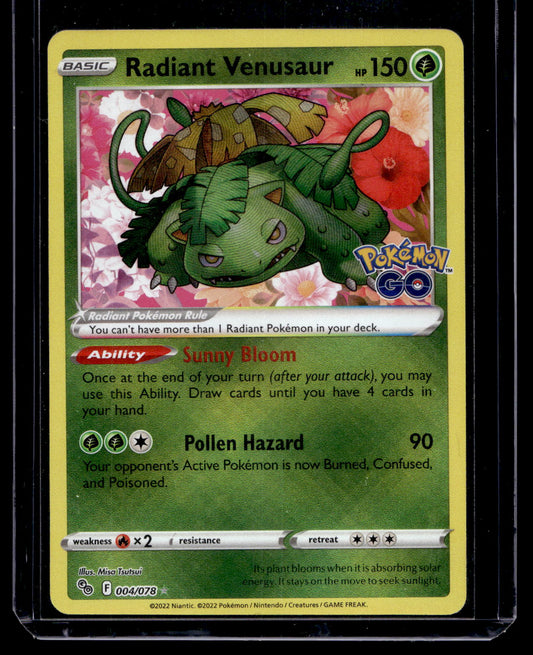 2022 Pokemon Sword & Shield - Pokemon Go - Radiant Venusaur #004